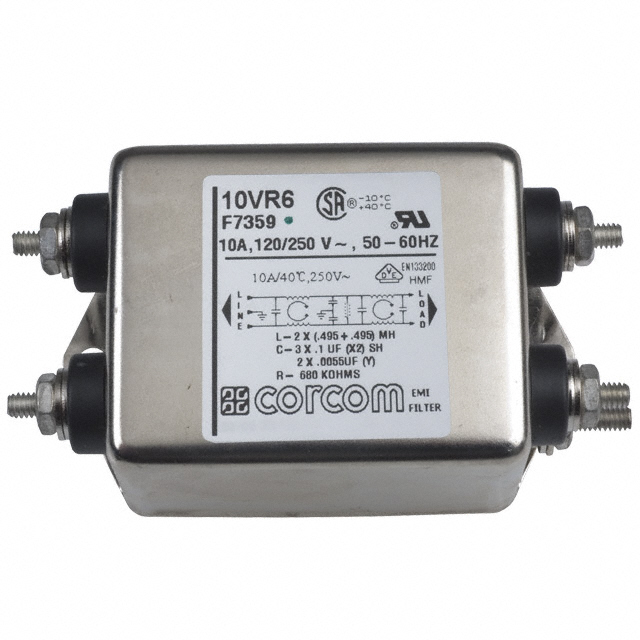 10VR6 TE Connectivity Corcom Filters