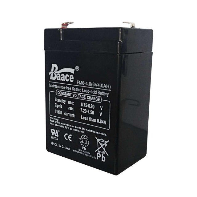 6V 4Ah Lead-Acid Rechargeable Battery Global Industrial