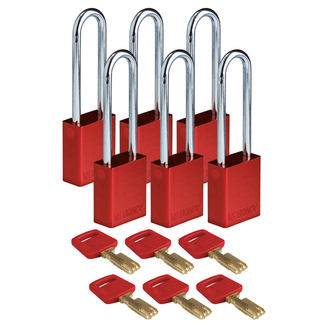 ALU-RED-76ST-KA6PK Brady Corporation