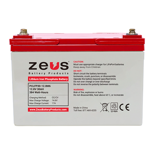 PCLFP30-12.8M6 ZEUS Battery Products